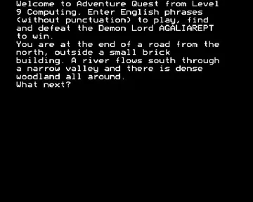 Adventure Quest (19xx)(Level 9)[a2][QUEST] screen shot game playing